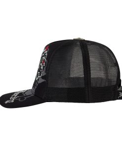 Alternative view of Black Rose Rhinestone Trucker Hat