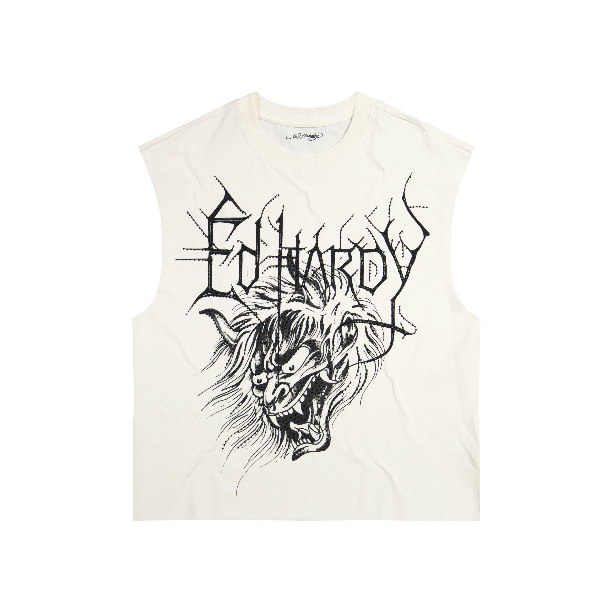 Demon Head Rhinestone Boxy Cropped Tee