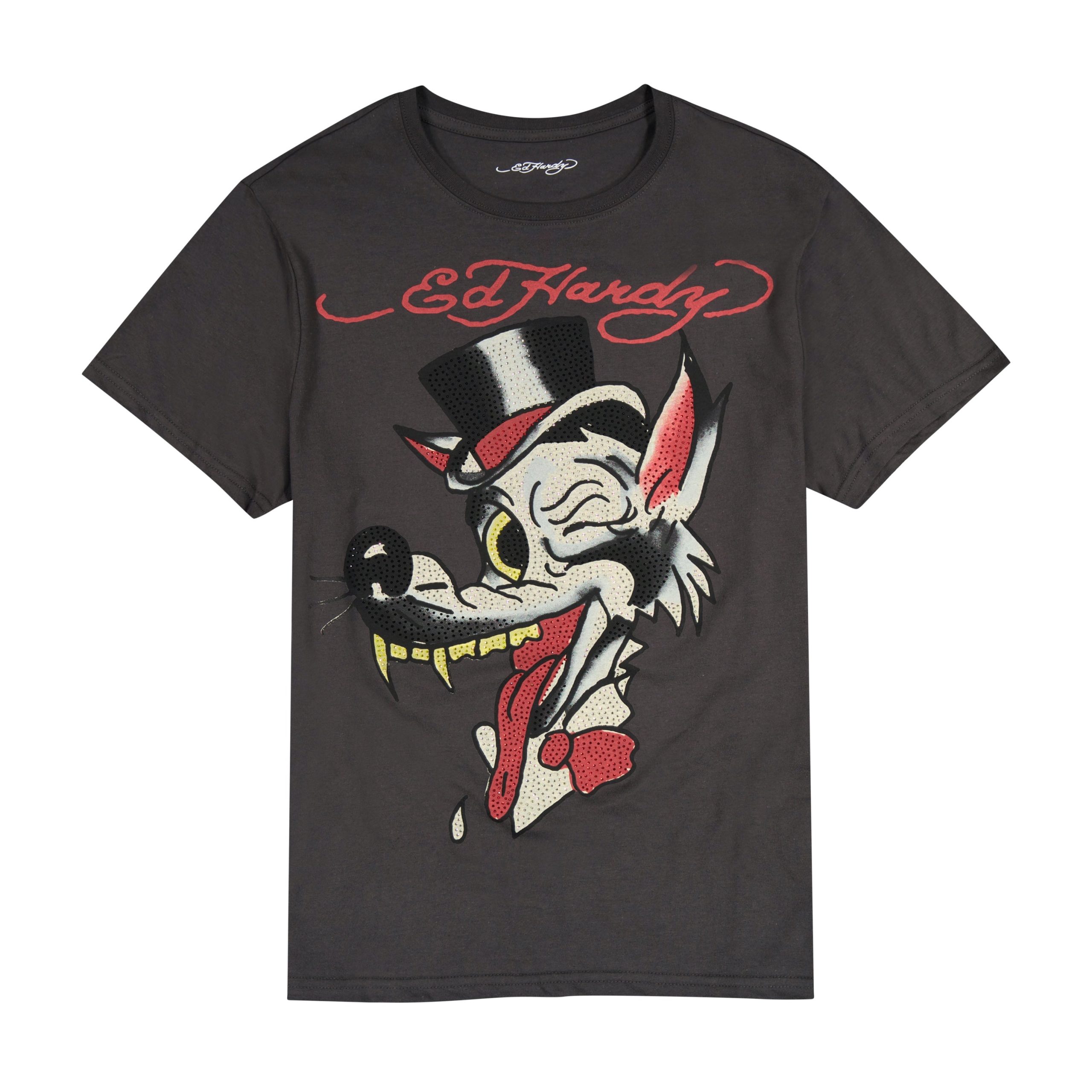 Wolf Head Throwback Rhinestone Tee