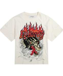 Wolf Head Rhinestone Boxy Tee