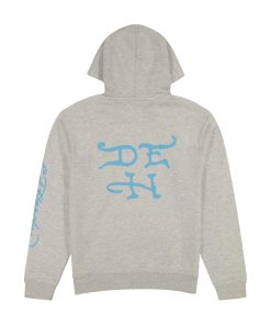 Alternative view of Yellow Hair Skull Heather Grey Pullover Hoodie