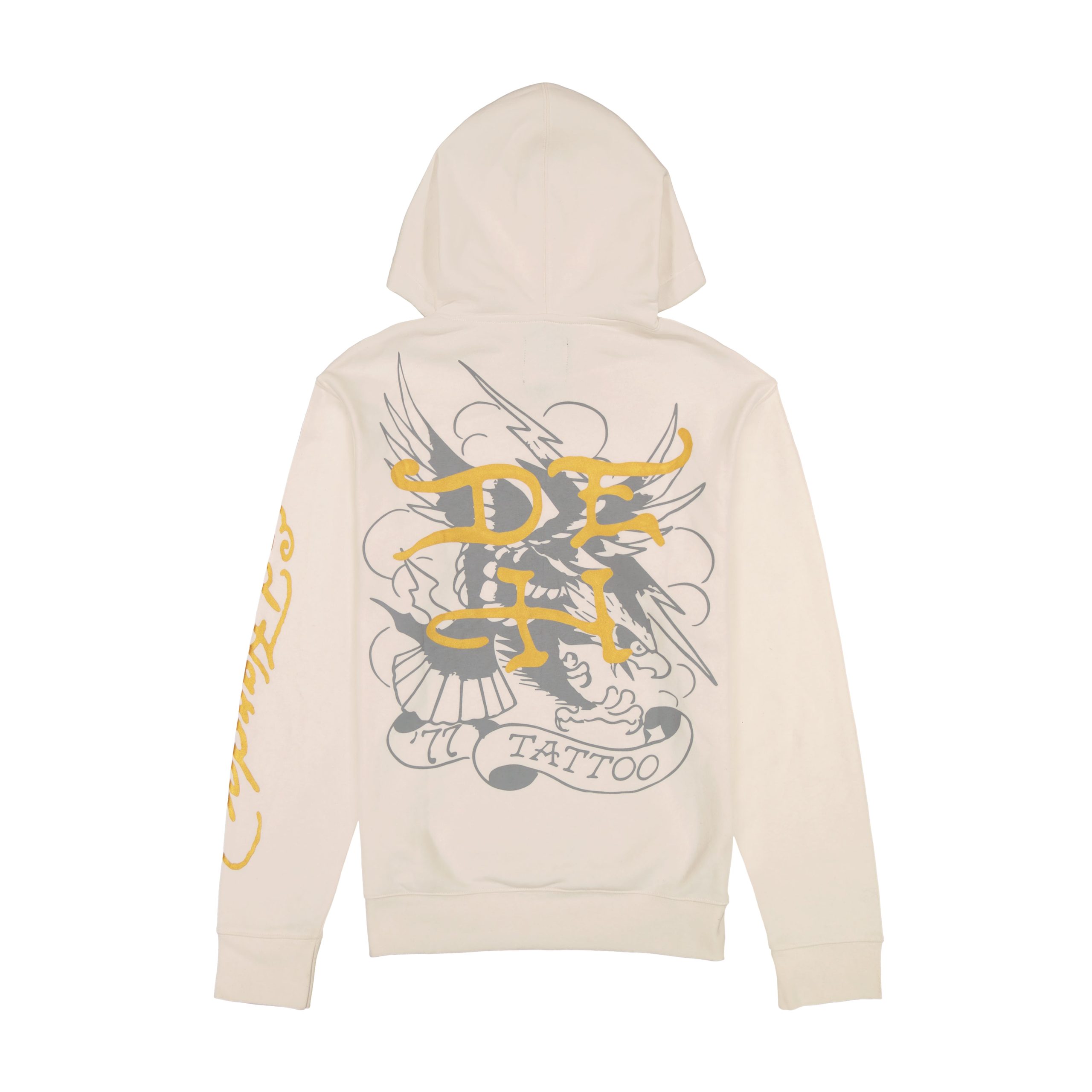 Pierced Eagle Mens Hoodie - Ivory - Image 2