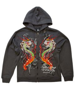 Dragon Flame Men's Zip Hoodie