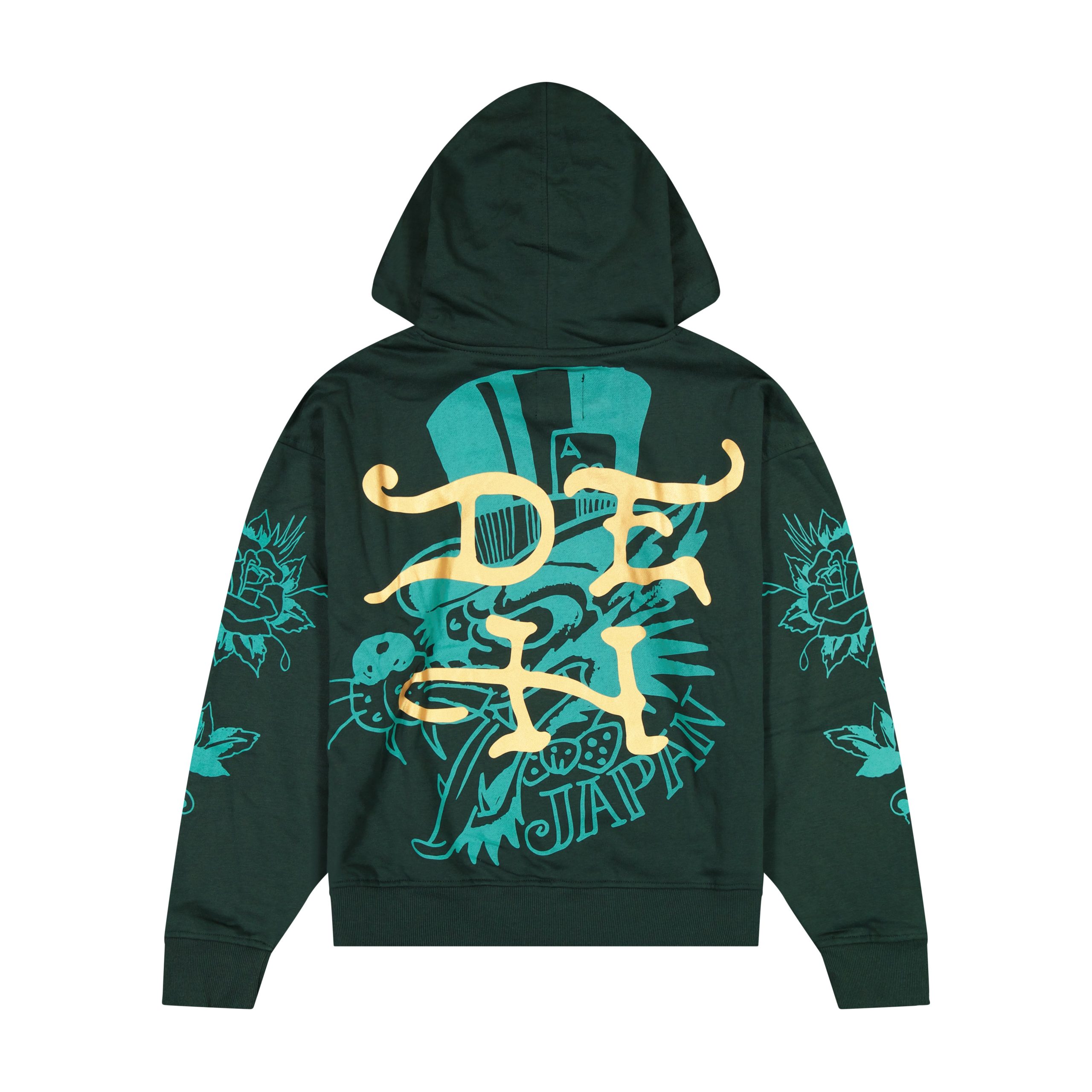 Fire Panther Rhinestone Boxy Fleece Hoodie - Image 2