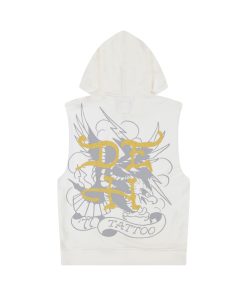 Alternative view of Panther Snake Fleece Cut Off Hoodie