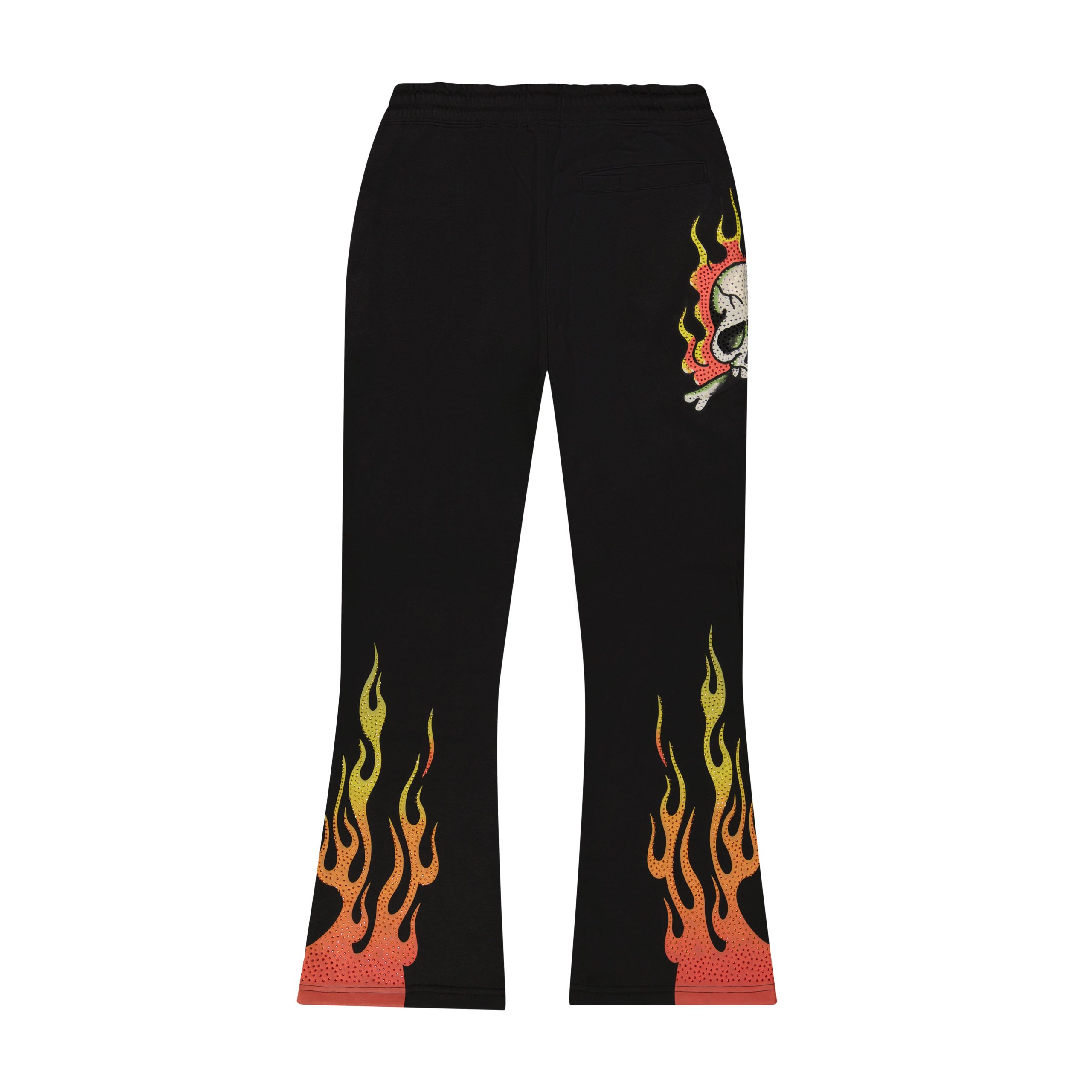 Skull Flames Bootcut Sweatpants - Image 2