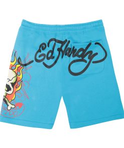 Alternative view of Flame Skull Fleece Shorts