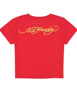 Alternative view of Panther Flame Baby Tee - Cherry