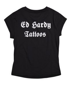 Alternative view of Black Rose Rhinestone Cap Sleeve Tee