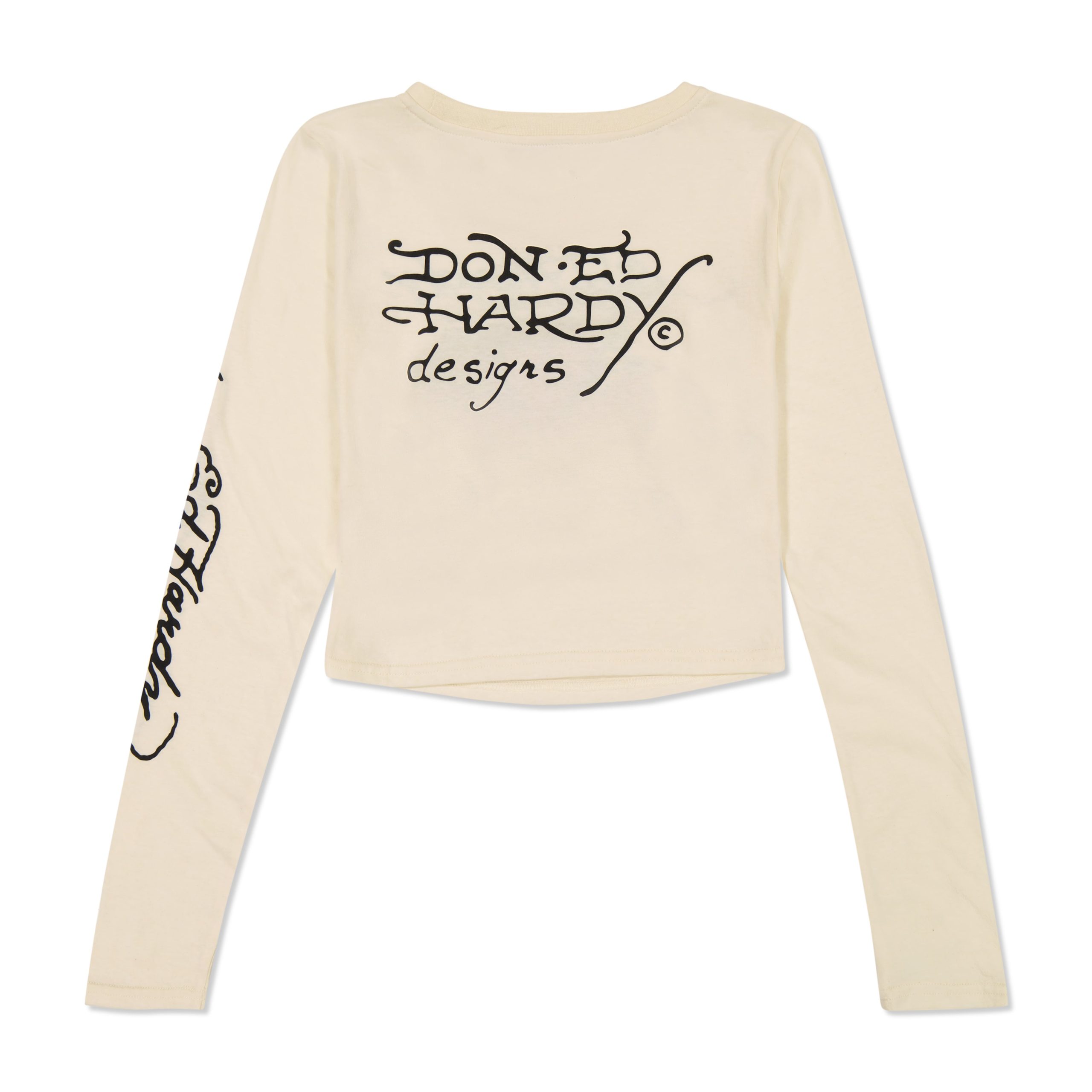 Rhinestone Long Sleeve Hearts Baby Tee - Image 2