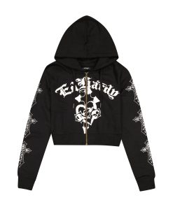 Crosses Zip Front Hoodie