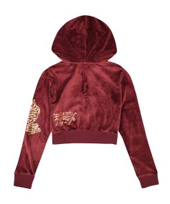 Alternative view of Retro Tiger Y2K Velour Hoodie