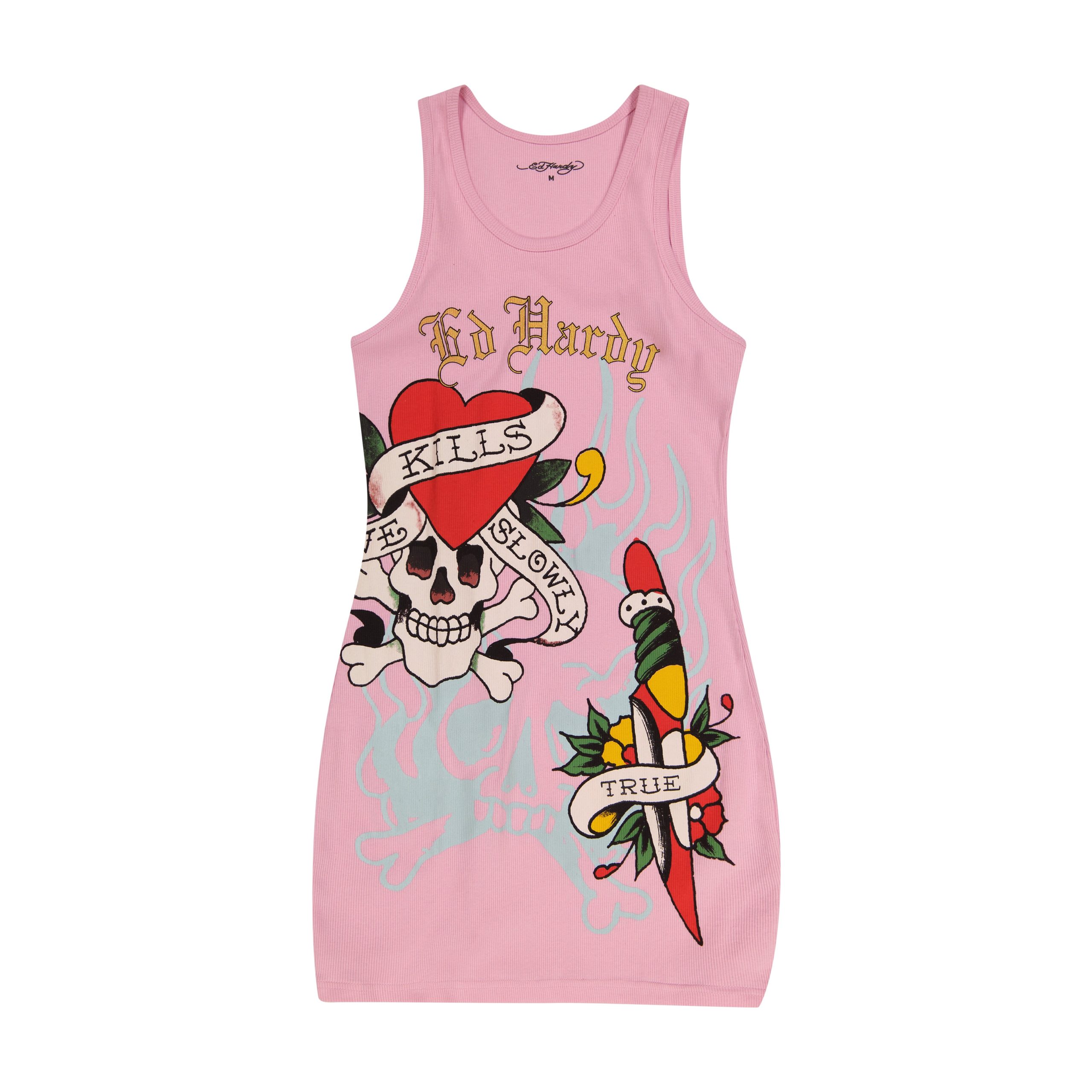 Retro Flash Rib Tank Dress
