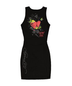Alternative view of Heart Wings Cut Out Rib Tank Dress