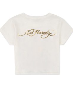 Alternative view of Rhinestone Mary Baby Tee