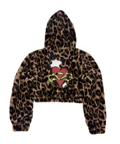 Alternative view of Sacred Heart Faux Fur Hooded Jacket
