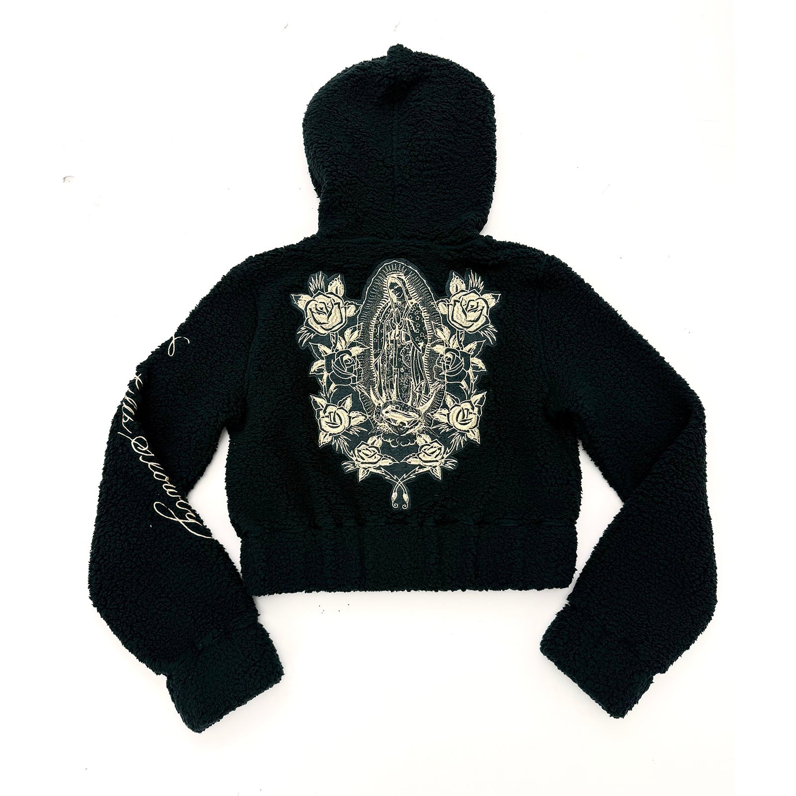 Mary Hooded Sherpa Zip Up Jacket - Image 2