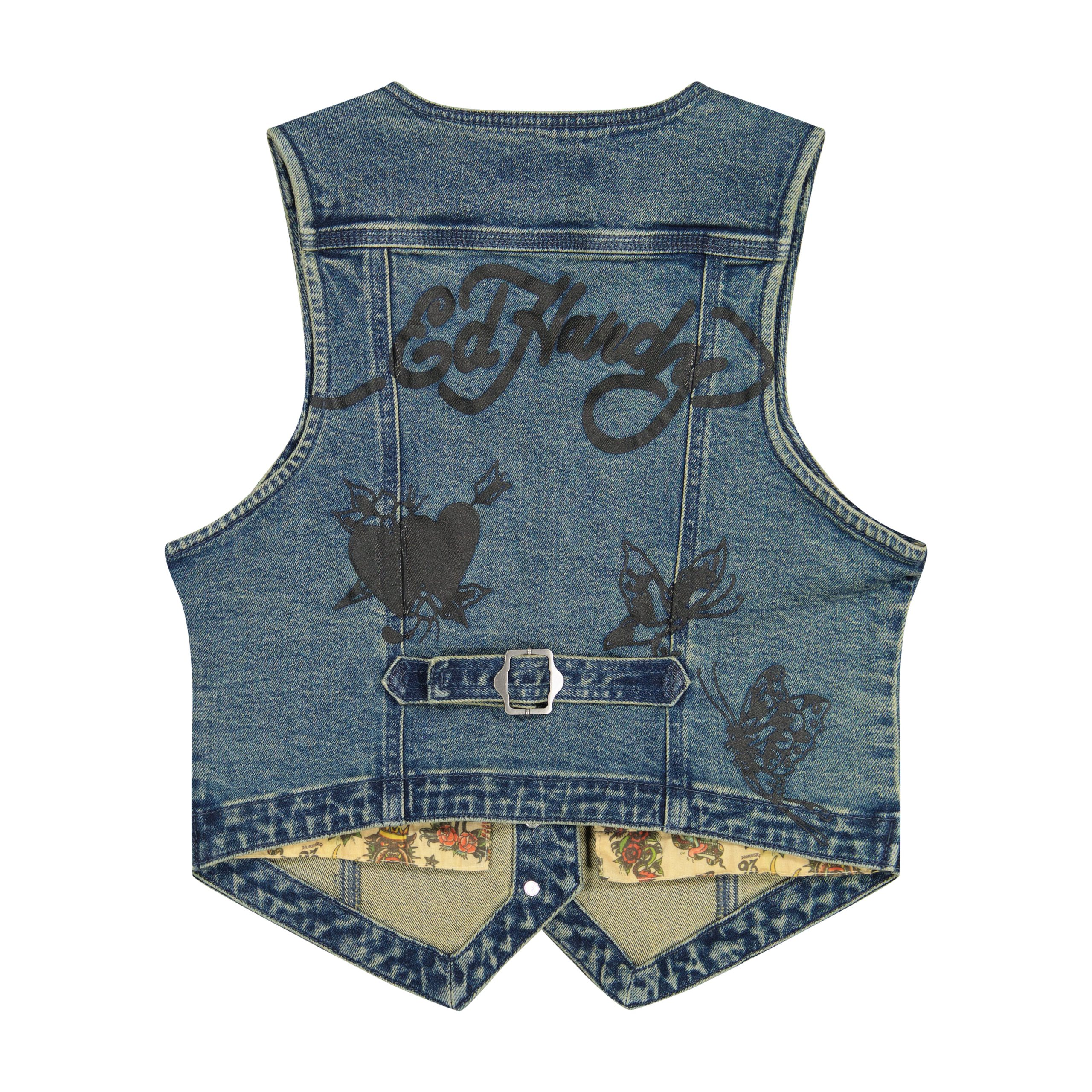 Multi Tattoo Denim Vest - Image 3