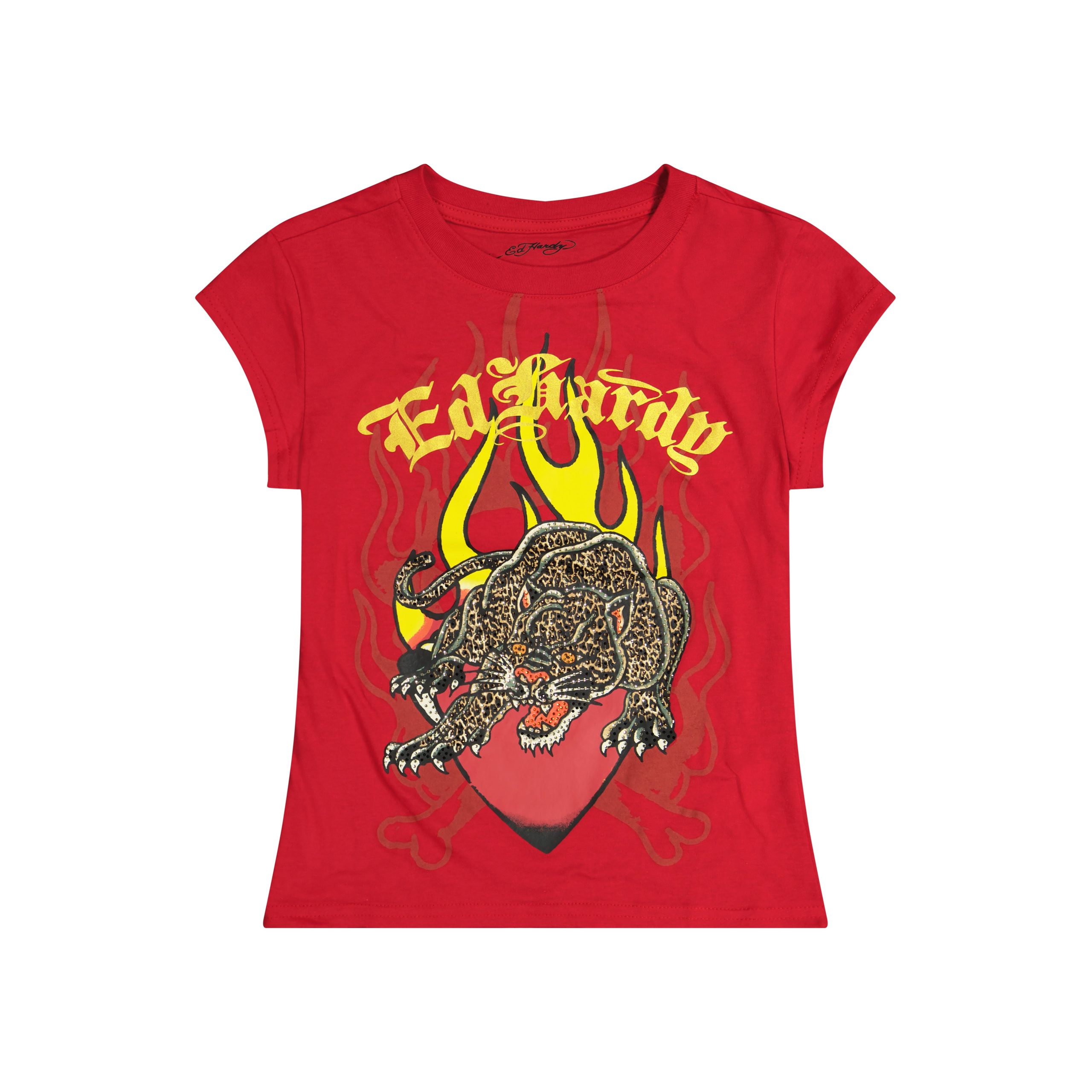 Leopard Panther Rhinestone Cap Sleeve - Image 3