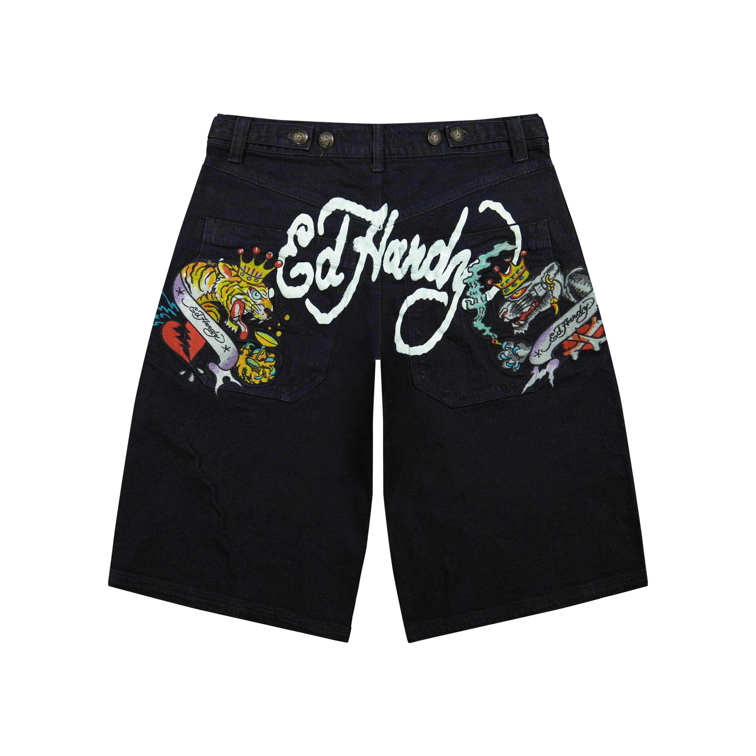 Panther Long Denim Shorts - Image 3