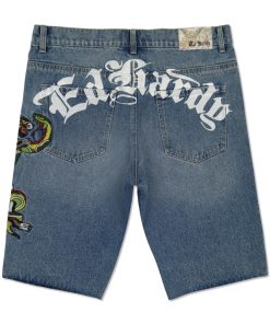 Alternative view of Panther Snake Denim Skater Short