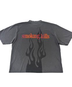 Alternative view of Flames Shadow Rhinestone Boxy Tee