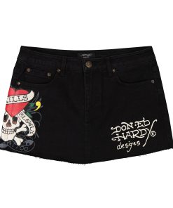 LKS Skull Denim Skirt