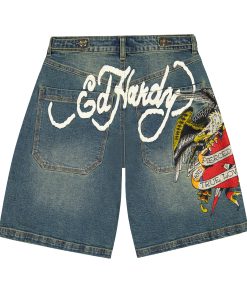 Alternative view of Pierced Eagle Denim Jort