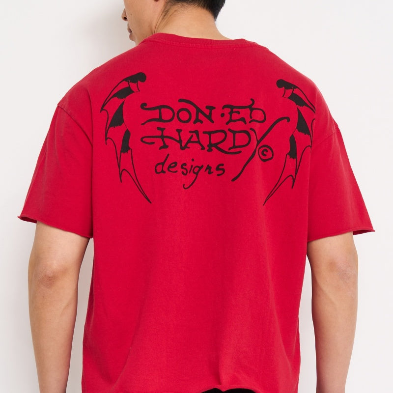 Skull Roses Boxy Cropped Tee - Image 2