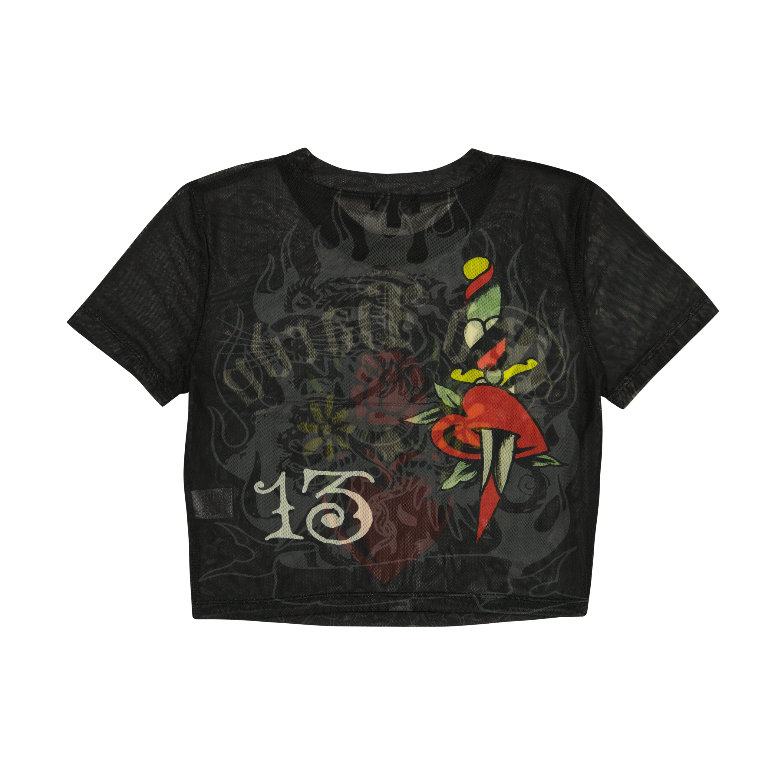 Heart Tiger Power Mesh Baby Tee - Image 2